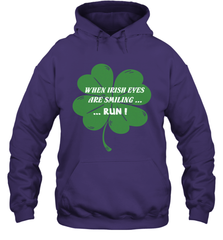 When Irish eyes are smiling Run Lucky St Patricks Day Shirt Hooded Sweatshirt Hooded Sweatshirt - jonhlittlestore88