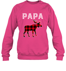 Papa Moose Red Plaid Christmas Pajama Crewneck Sweatshirt Apparel - jonhlittlestore88