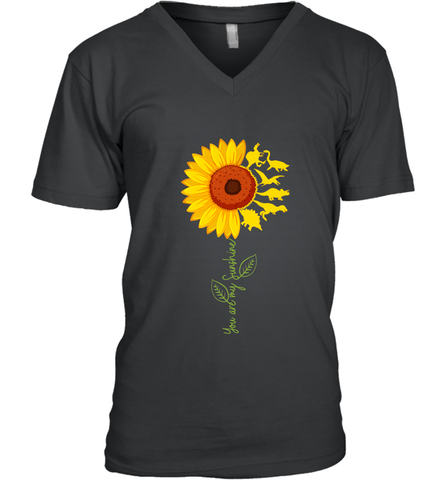 You're My Sunshine Sunflower Dinosaur T Rex Men's V-Neck Men's V-Neck / Black / S Men's V-Neck - jonhlittlestore88