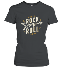 Peace Rock and Roll Love Music Guitar Retro Hippie Women's T-Shirt Women's T-Shirt - jonhlittlestore88