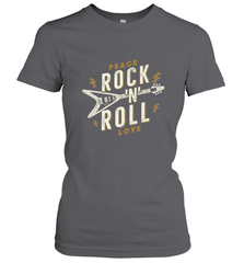 Peace Rock and Roll Love Music Guitar Retro Hippie Women's T-Shirt Women's T-Shirt - jonhlittlestore88