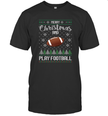 NFL Merry Christmas and Play Football Sports TV Snow Men's T-Shirt Men's T-Shirt - jonhlittlestore88