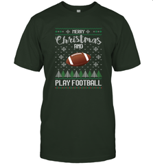 NFL Merry Christmas and Play Football Sports TV Snow Men's T-Shirt Men's T-Shirt - jonhlittlestore88