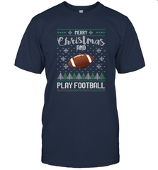 NFL Merry Christmas and Play Football Sports TV Snow Men's T-Shirt Men's T-Shirt - jonhlittlestore88