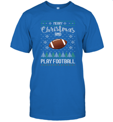 NFL Merry Christmas and Play Football Sports TV Snow Men's T-Shirt Men's T-Shirt - jonhlittlestore88