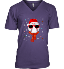 Philadelphia Phillies Logo Christmas Baseball Player Glasses Santa Hat Pajama Gift Men's V-Neck Men's V-Neck - jonhlittlestore88