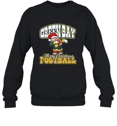 NFL Green Bay Christmas Funny Dabbing Santa Playing Football Crewneck Sweatshirt