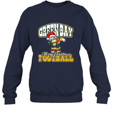 NFL Green Bay Christmas Funny Dabbing Santa Playing Football Crewneck Sweatshirt