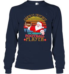 NFL Santa Favorite Football Player Funny Christmas Funny Long Sleeve T-Shirt