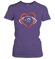 NFL Los Angeles Rams Heart Love Football Women's T-Shirt Women's T-Shirt - jonhlittlestore88