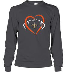 NFL New Orleans Saints Heart Love Football Long Sleeve T-Shirt Long Sleeve T-Shirt - jonhlittlestore88