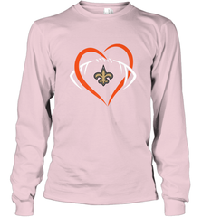 NFL New Orleans Saints Heart Love Football Long Sleeve T-Shirt Long Sleeve T-Shirt - jonhlittlestore88