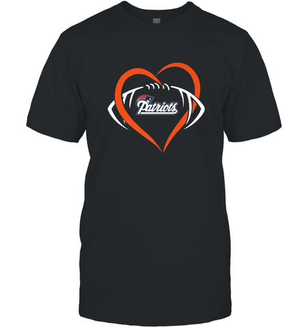 NFL New England Patriots Heart Love Football Men's T-Shirt