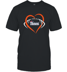 NFL New England Patriots Heart Love Football Men's T-Shirt Men's T-Shirt - jonhlittlestore88