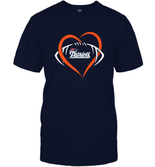 NFL New England Patriots Heart Love Football Men's T-Shirt Men's T-Shirt - jonhlittlestore88