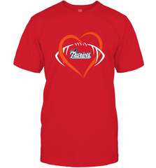 NFL New England Patriots Heart Love Football Men's T-Shirt Men's T-Shirt - jonhlittlestore88
