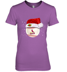 St. Louis Cardinals Logo Baseball Ball Christmas Santa Hat Xmas Sport Funny Snow Women's Premium T-Shirt Women's Premium T-Shirt - jonhlittlestore88