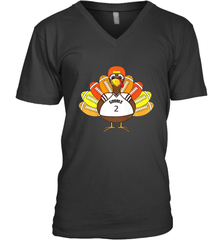 Cool Thanksgiving Football Shirt _ Gobble Player Turkey Gift Men's V-Neck Men's V-Neck - jonhlittlestore88