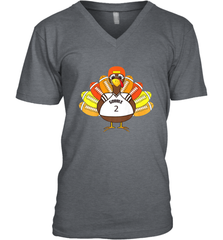 Cool Thanksgiving Football Shirt _ Gobble Player Turkey Gift Men's V-Neck Men's V-Neck - jonhlittlestore88