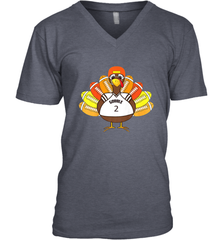 Cool Thanksgiving Football Shirt _ Gobble Player Turkey Gift Men's V-Neck Men's V-Neck - jonhlittlestore88