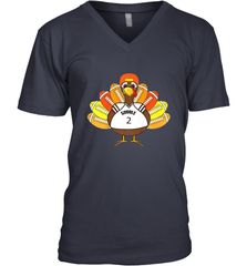 Cool Thanksgiving Football Shirt _ Gobble Player Turkey Gift Men's V-Neck Men's V-Neck - jonhlittlestore88