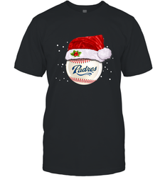 San Diego Padres Baseball Ball Christmas Santa Hat Xmas Sport Funny Snow Men's T-Shirt