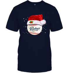 San Diego Padres Baseball Ball Christmas Santa Hat Xmas Sport Funny Snow Men's T-Shirt