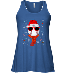Tampa Bay Rays LogoChristmas Baseball Player Glasses Santa Hat Pajama Gift Women's Racerback Tank Women's Racerback Tank - jonhlittlestore88