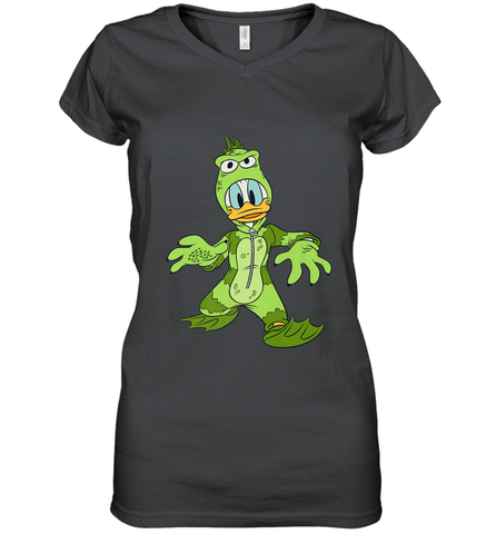 Disney Donald Duck Monster Halloween Costume Women's V-Neck T-Shirt Women's V-Neck T-Shirt / Black / S Women's V-Neck T-Shirt - jonhlittlestore88