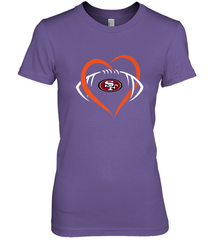 NFL San Francisco Heart Love Football Women's Premium T-Shirt Women's Premium T-Shirt - jonhlittlestore88