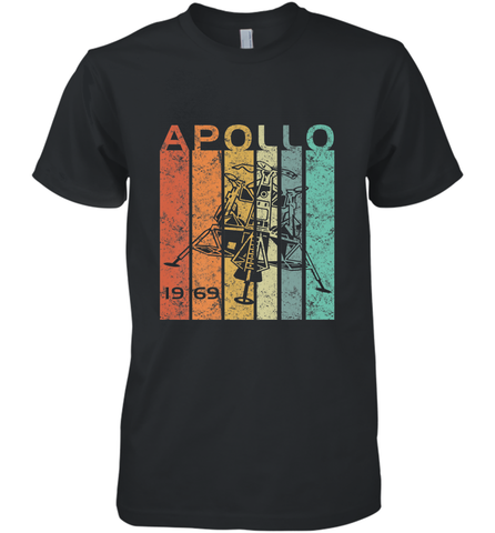 Retro Apollo 11 50th Anniversary Moon Landing 1969 2019 Men's Premium T-Shirt Men's Premium T-Shirt / Black / XS Men's Premium T-Shirt - jonhlittlestore88
