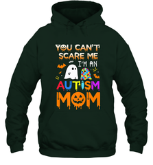 You Can't Scare Me I'm An Autism Mom Ghost Awareness Funny Hooded Sweatshirt Hooded Sweatshirt - jonhlittlestore88