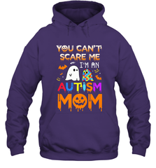 You Can't Scare Me I'm An Autism Mom Ghost Awareness Funny Hooded Sweatshirt Hooded Sweatshirt - jonhlittlestore88