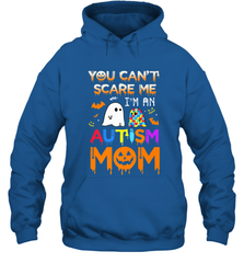 You Can't Scare Me I'm An Autism Mom Ghost Awareness Funny Hooded Sweatshirt Hooded Sweatshirt - jonhlittlestore88
