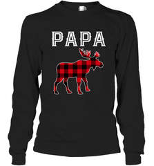 Papa Moose Red Plaid Christmas Pajama Long Sleeve T-Shirt Apparel - jonhlittlestore88