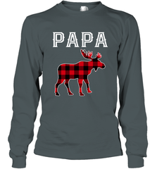 Papa Moose Red Plaid Christmas Pajama Long Sleeve T-Shirt Apparel - jonhlittlestore88
