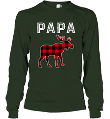 Papa Moose Red Plaid Christmas Pajama Long Sleeve T-Shirt Apparel - jonhlittlestore88