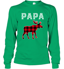 Papa Moose Red Plaid Christmas Pajama Long Sleeve T-Shirt Apparel - jonhlittlestore88
