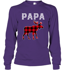 Papa Moose Red Plaid Christmas Pajama Long Sleeve T-Shirt Apparel - jonhlittlestore88