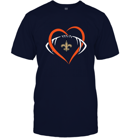 NFL New Orleans Saints Heart Love Football Men's T-Shirt