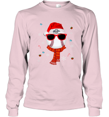 Milwaukee Brewers Logo Christmas Baseball Player Glasses Santa Hat Pajama Gift Long Sleeve T-Shirt Long Sleeve T-Shirt - jonhlittlestore88