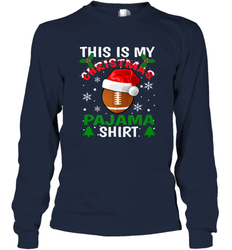 NFL This Is My Football Christmas Pajama Gift Football Lover Long Sleeve T-Shirt