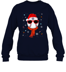Minnesota Twins Logo Christmas Baseball Player Glasses Santa Hat Pajama Gift Crewneck Sweatshirt