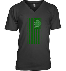 Lucky St. Patrick's Day Irish American Flag T Shirt Men's V-Neck Men's V-Neck - jonhlittlestore88
