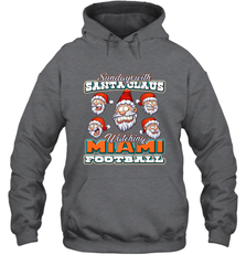 NFL Miami Christmas Funny Santa Claus Watching Football Hooded Sweatshirt Hooded Sweatshirt - jonhlittlestore88