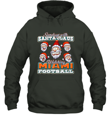 NFL Miami Christmas Funny Santa Claus Watching Football Hooded Sweatshirt Hooded Sweatshirt - jonhlittlestore88