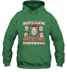 NFL Miami Christmas Funny Santa Claus Watching Football Hooded Sweatshirt Hooded Sweatshirt - jonhlittlestore88