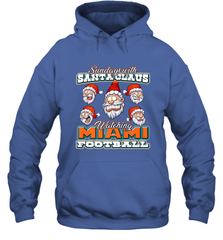 NFL Miami Christmas Funny Santa Claus Watching Football Hooded Sweatshirt Hooded Sweatshirt - jonhlittlestore88
