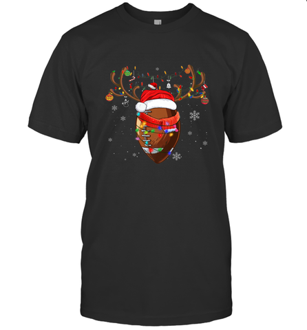 NFL Santa Hat American Football Reindeer Christmas Funny Sport Men's T-Shirt Men's T-Shirt / Black / S Men's T-Shirt - jonhlittlestore88