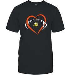 NFL Minnesota Vikings Heart Love Football Men's T-Shirt Men's T-Shirt - jonhlittlestore88